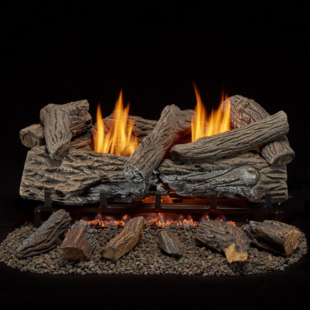 Ventless Gas Fireplace Logs Gas Fireplace Logs The Home Depot