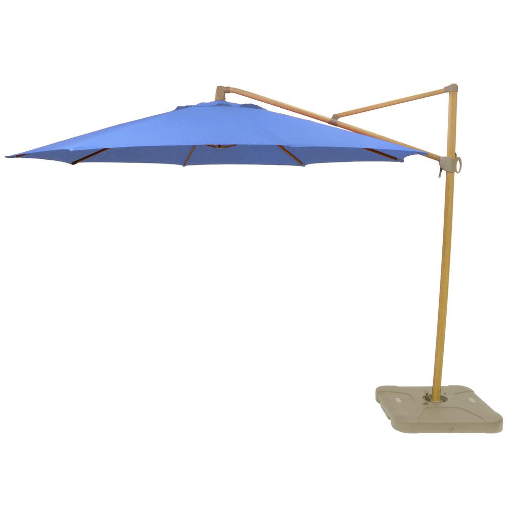 Hampton Bay 11 ft. Aluminum Cantilever Tilt Patio Umbrella in Denim