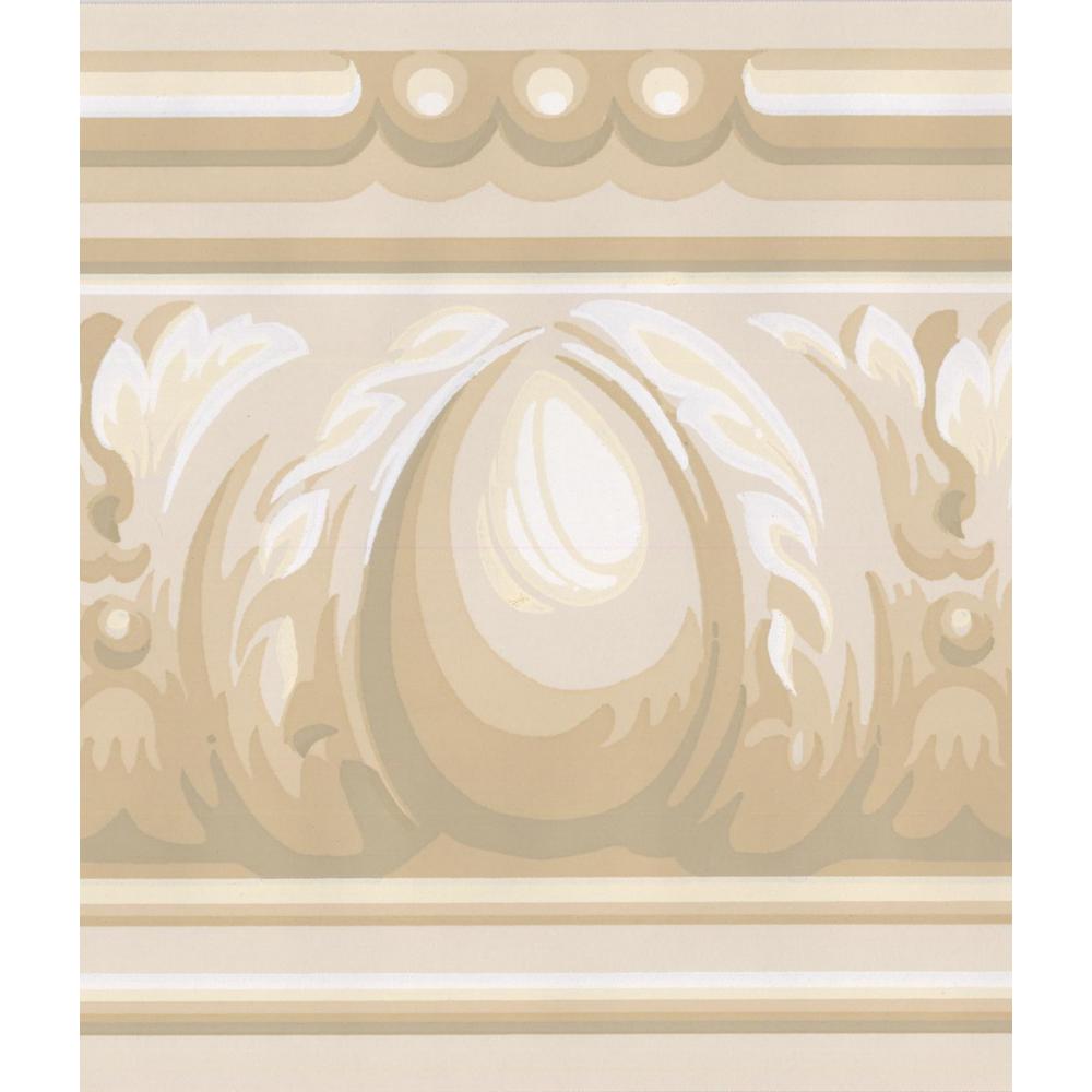 York Wallcoverings Beige Brown White Abstract Prepasted Wallpaper ...