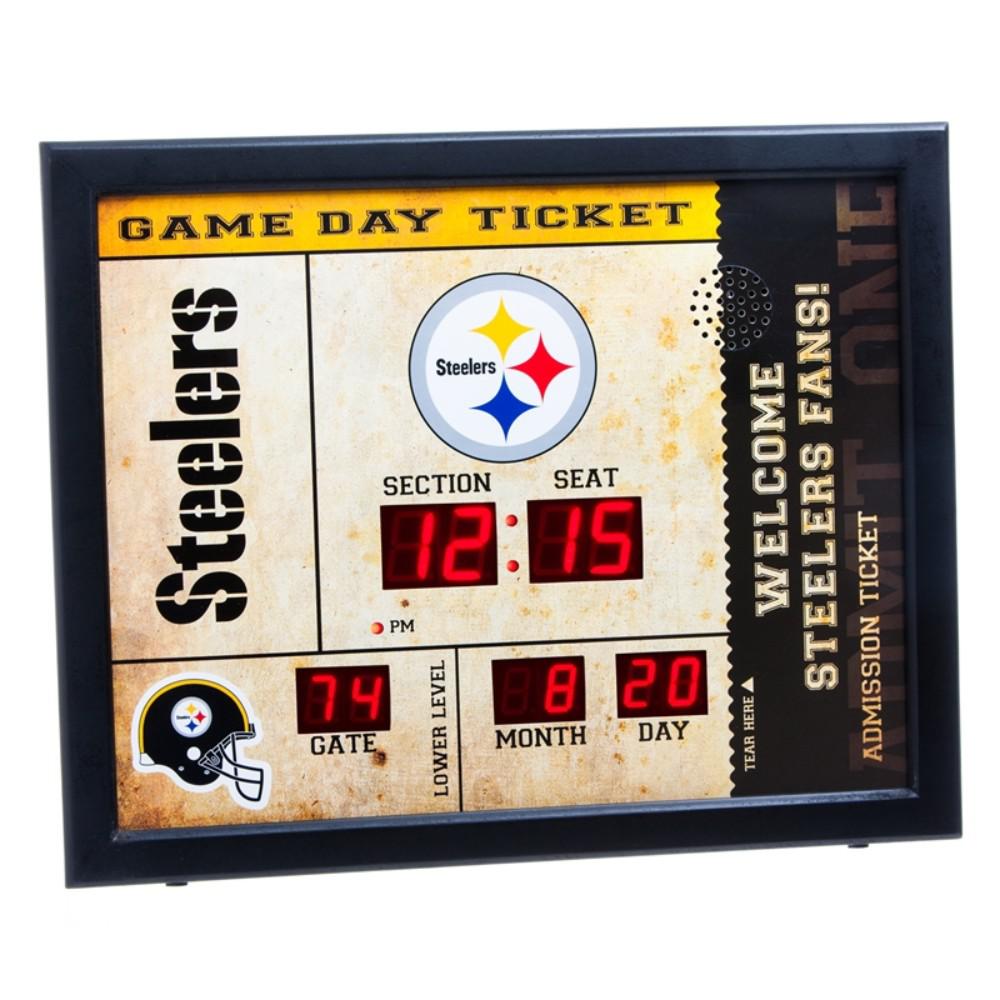 Pittsburgh Steelers Nfl Bluetooth Ticket Stub Wall Clock