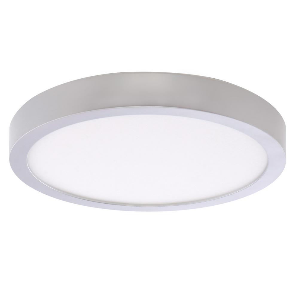 Bulbrite 20 Watt Silver Integrated Led 9 In Ceiling Flush Mount