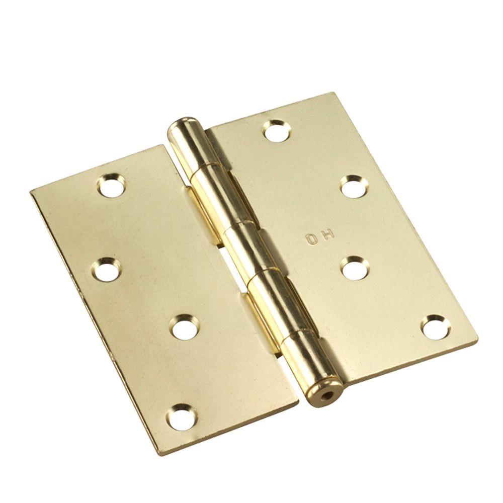 Onward 2 Pack 4 In X 4 In Brass Butt Hinge 822bb The Home Depot