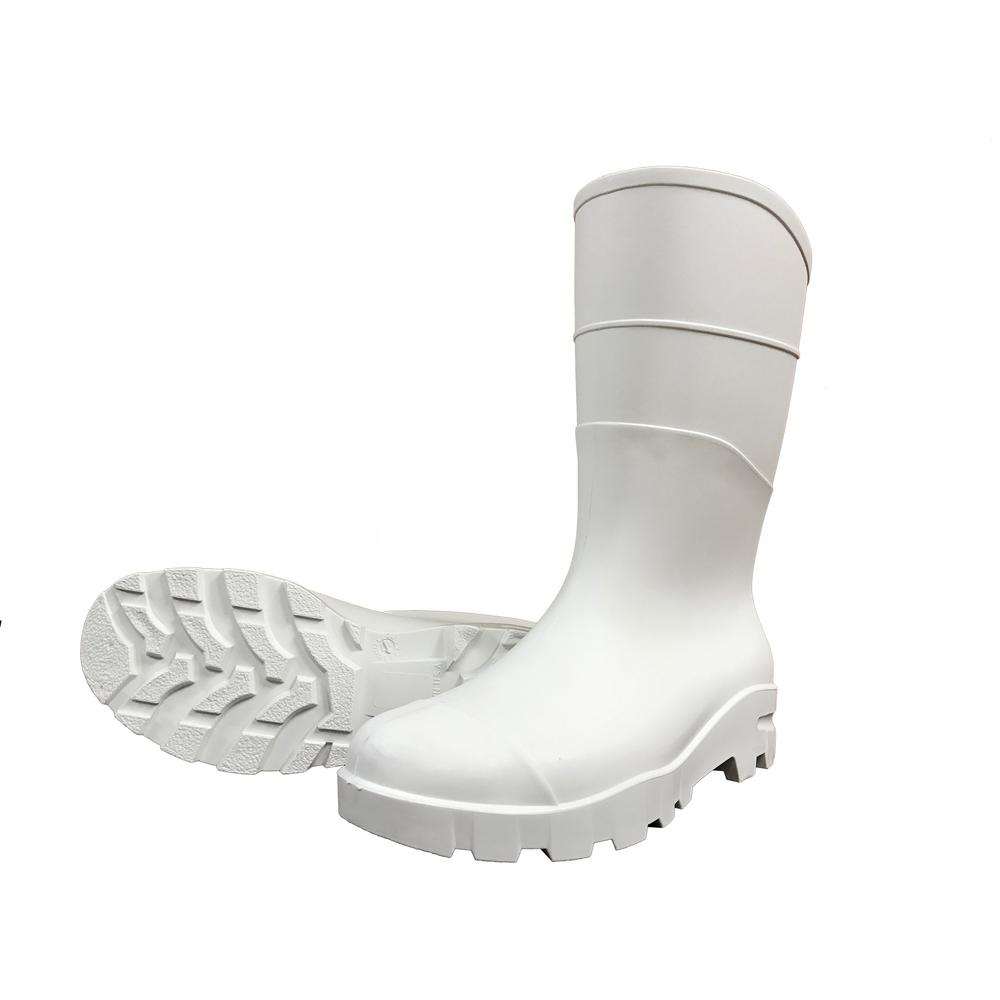 White Rubber Concrete Boot Size 