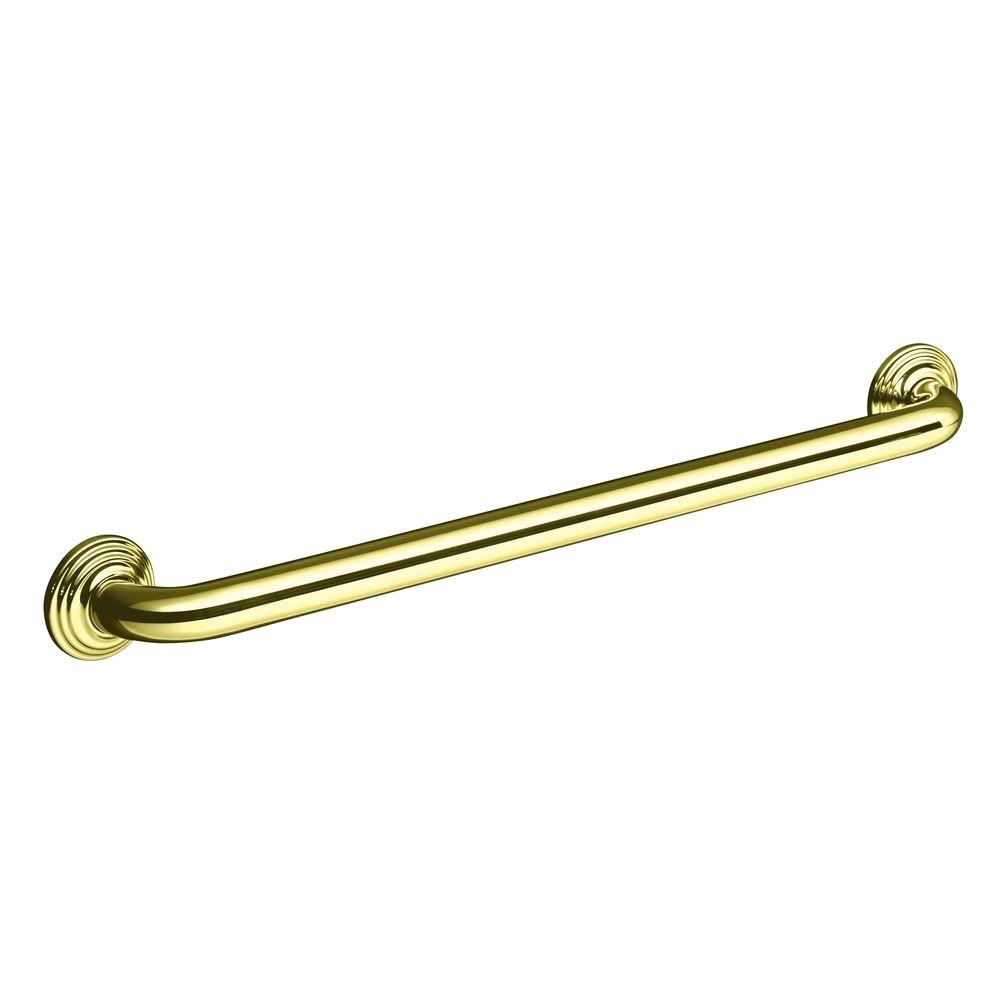 KOHLER Traditional 24 in. Concealed Screw Grab Bar in Vibrant French GoldK10542AF The Home