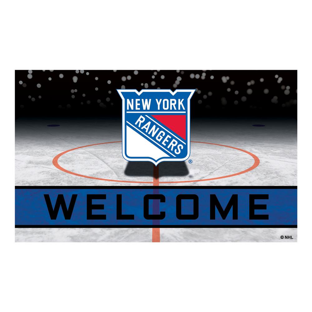 Fanmats Nhl New York Rangers 18 In X 30 Rubber Door Mat