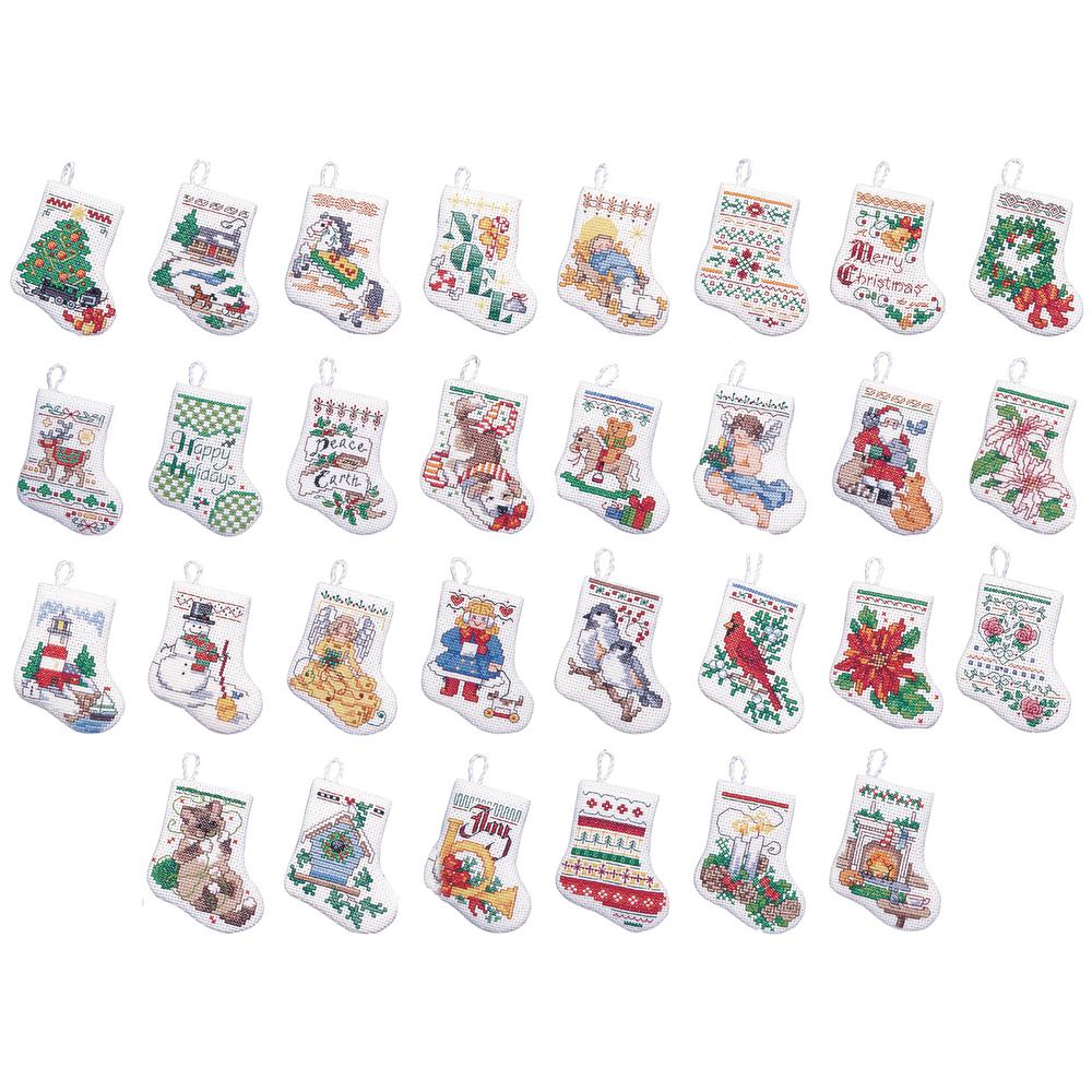 Bucilla Tiny Stocking Adult Counted Cross Stitch Ornament Kit-84293