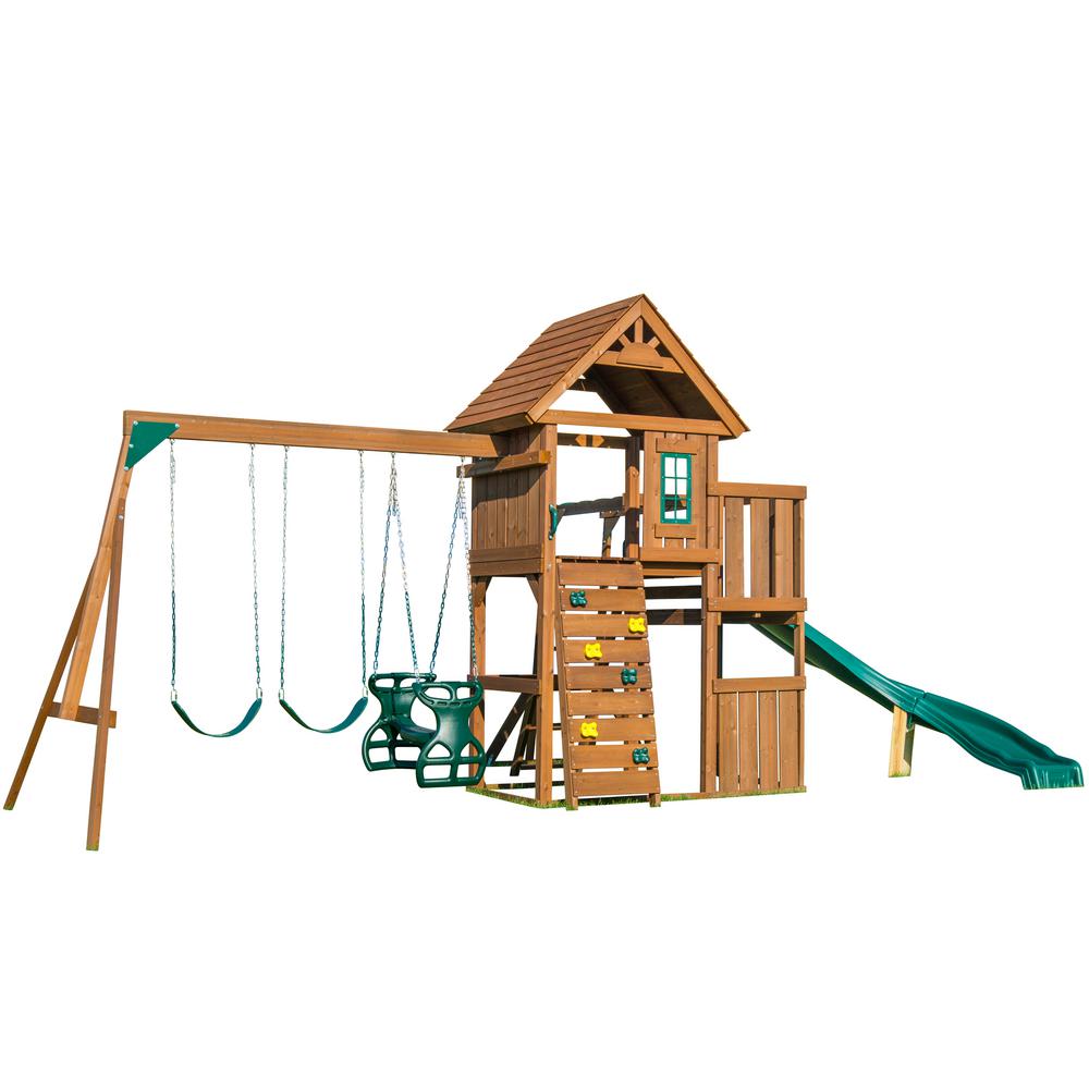 cedarbrook wooden swing set