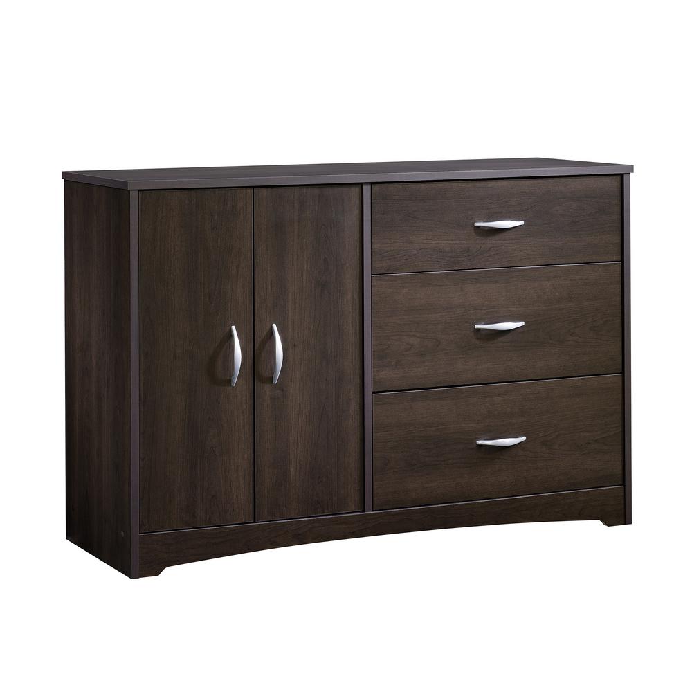 Sauder Beginnings 2 Door 3 Drawer Cinnamon Cherry Dresser 422806