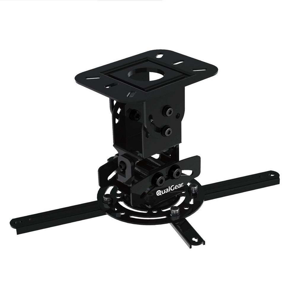Low Profile Universal Ceiling Mount For Projectors In Black Low Profile Universal Ceiling Mount For Projectors In Black