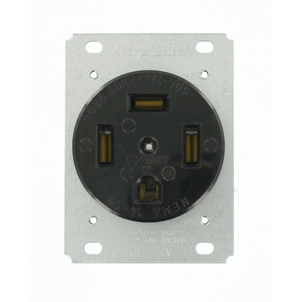 Electrical Outlets Receptacles Eagle 9460 60 Amp 125 250v 3p 4w Grounding Nema 14 60 Flush Mount Receptacle Business Industrial