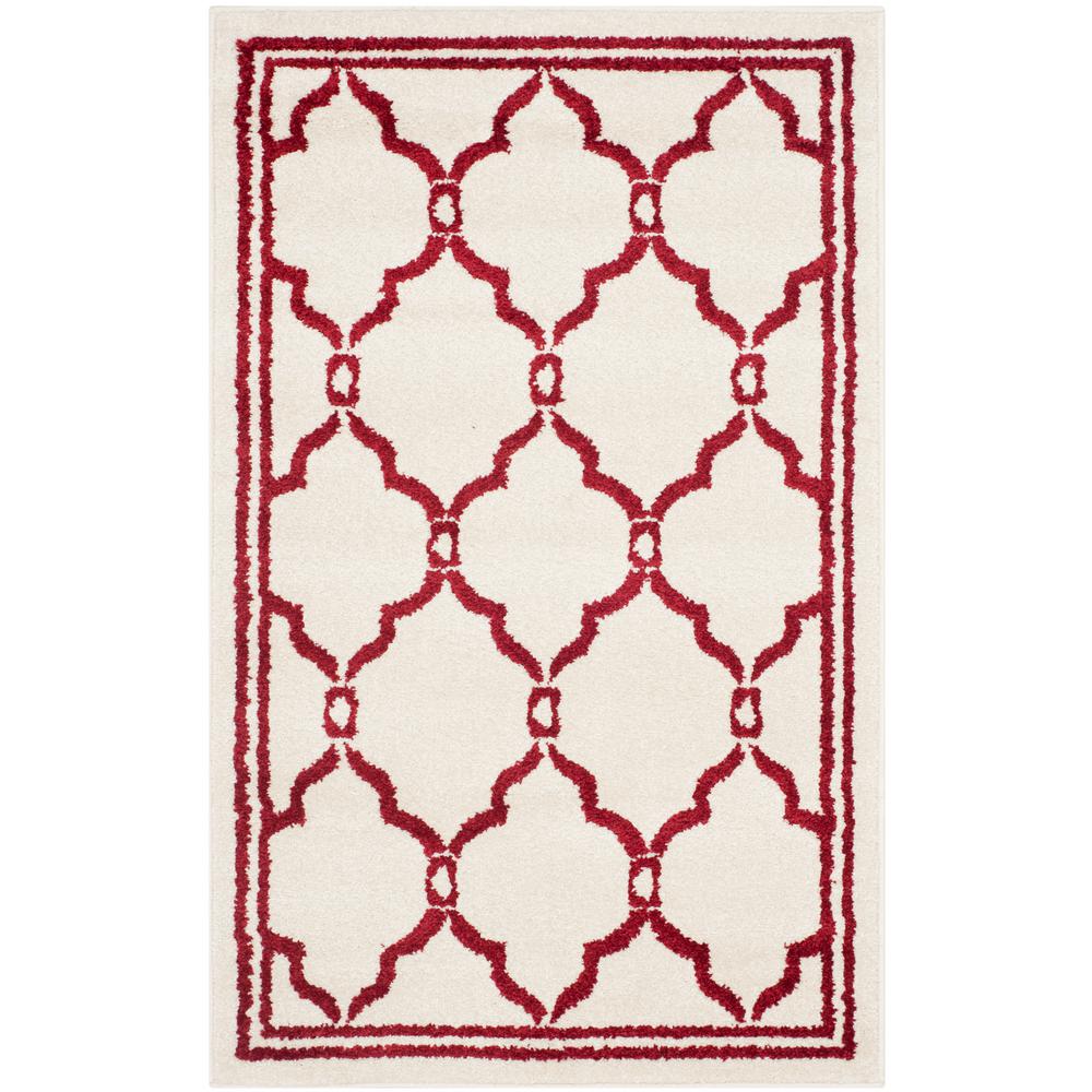 Amherst Ivory/Red 3 ft. x 4 ft. Area Rug