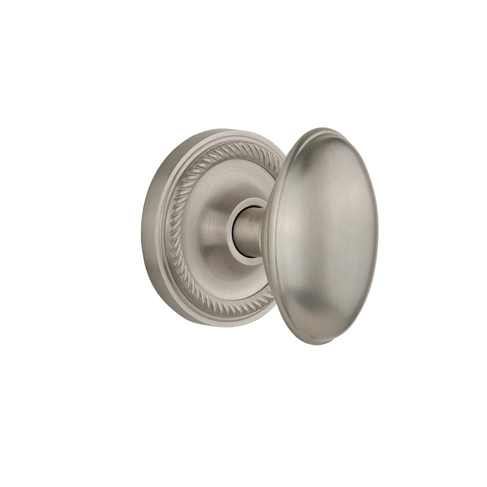 2.75 Antique Brass Passage Nostalgic Warehouse Classic Rosette with Meadows Door Knob