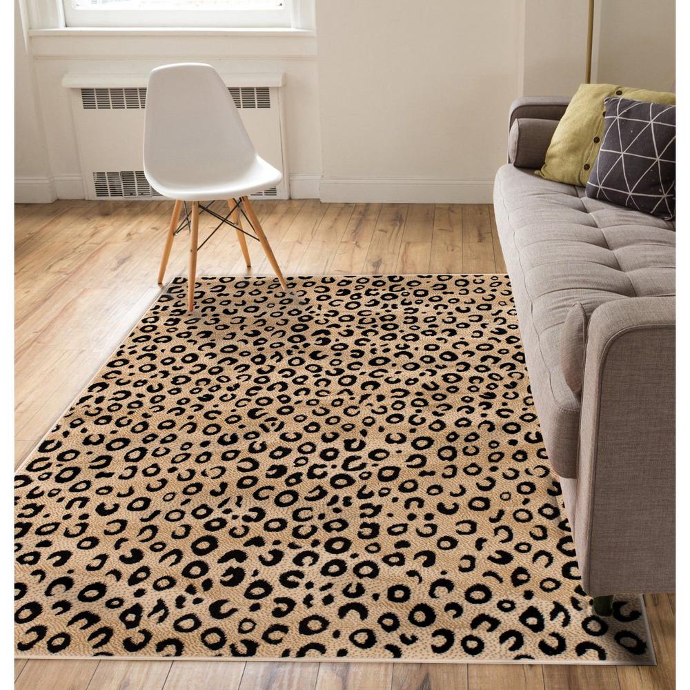 Well Woven Dulcet Leopard Black 5 Ft X 7 Modern Animal Print Well Woven Dulcet Leopard Black 5 Ft X