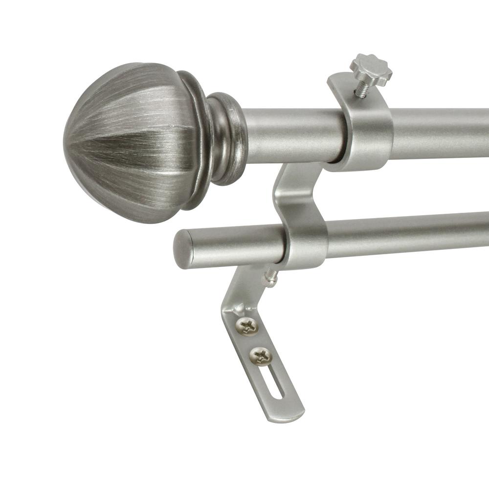 Montevilla 5 8 In Facets Telescoping Drapery Double Rod Set 48 In