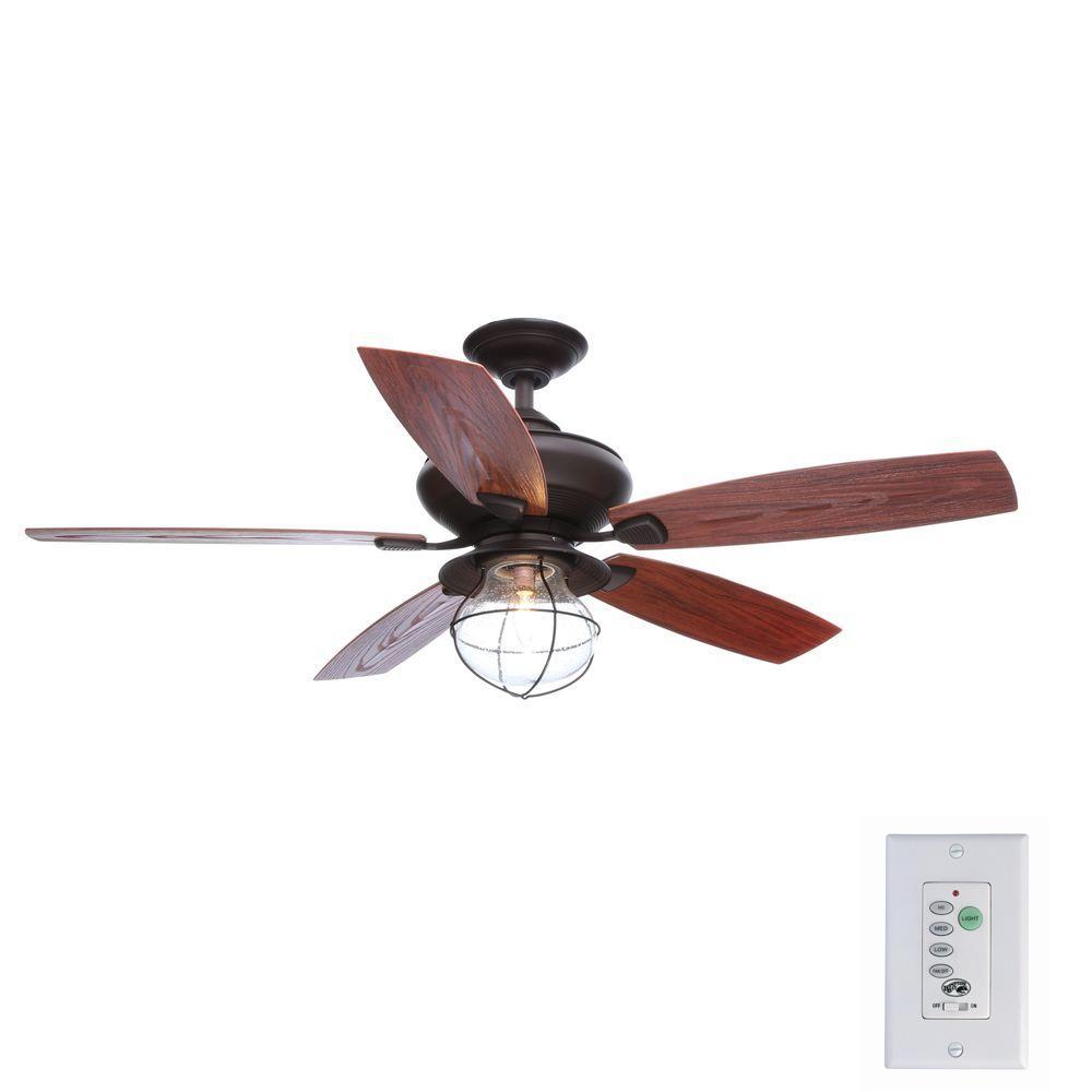 Hampton Bay Sailwind II 52 in. Indoor/Outdoor Oil-Rubbed Bronze Ceiling