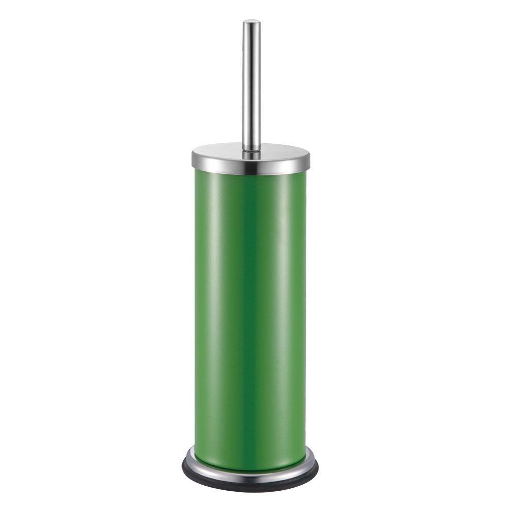Hopeful PowderCoated Toilet Brush Holder with Brush in Green