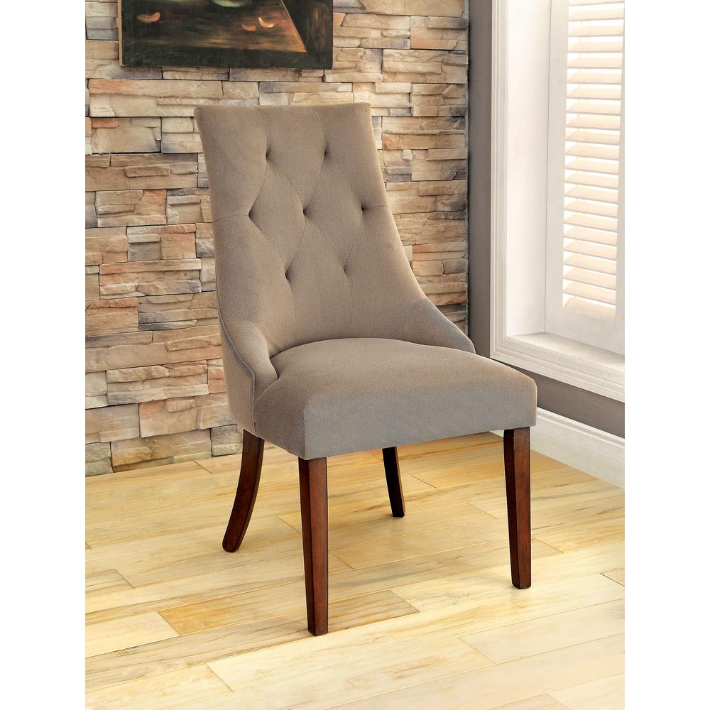 William S Home Furnishing Havana Espresso And Light Brown Contemporary Style Side Chair Cm3859sc 2pk The Home Depot