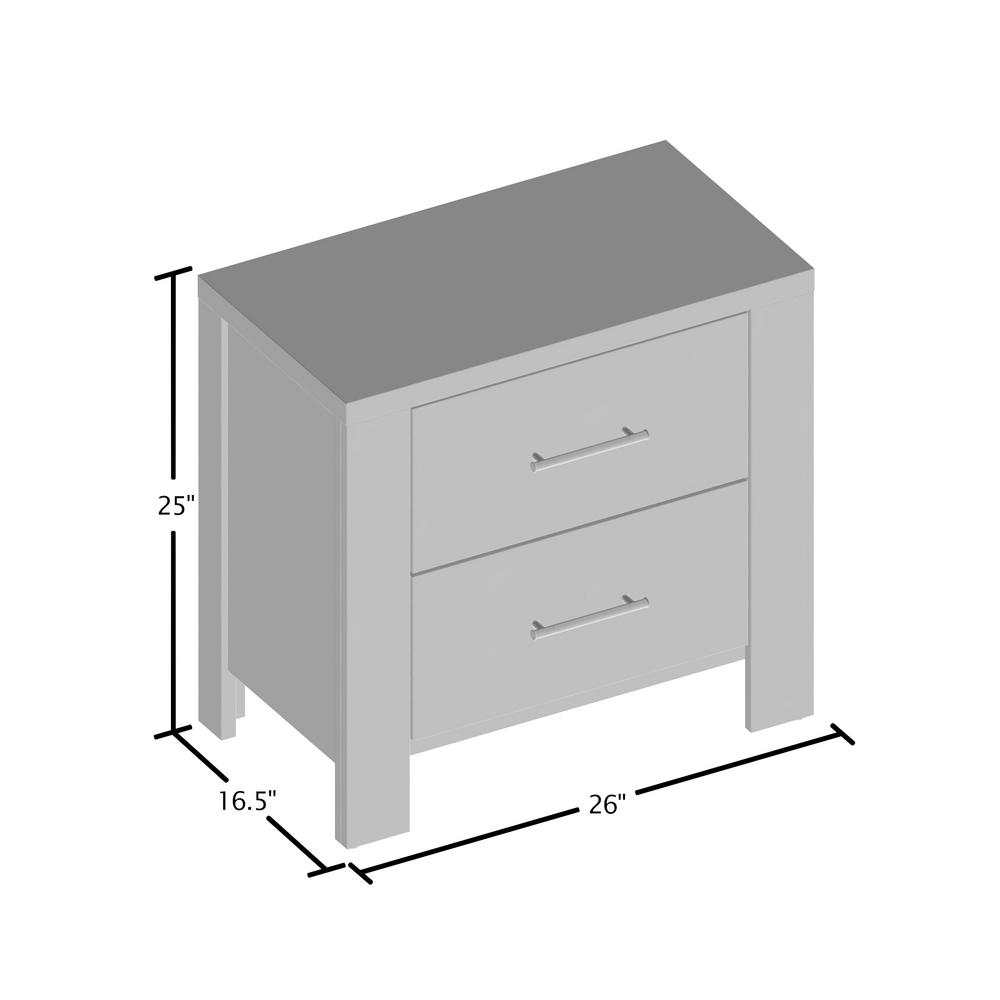 Furniture Of America Morgan 2 Drawer Oak Nightstand Idf 7072n The Home Depot