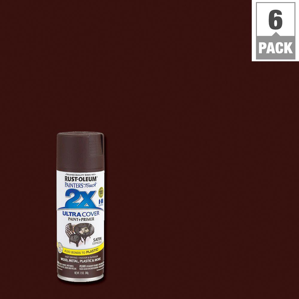 Rust Oleum Painter S Touch 2X 12 Oz Satin Espresso General Purpose   Espresso Rust Oleum Painter S Touch 2x General Purpose Spray Paint 249081 64 1000 