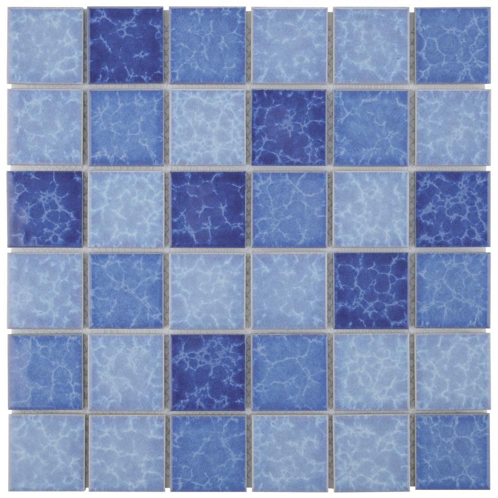 Merola Tile Watersplash Quad Aegean 11 7 8 In X 6 Mm Porcelain Mosaic