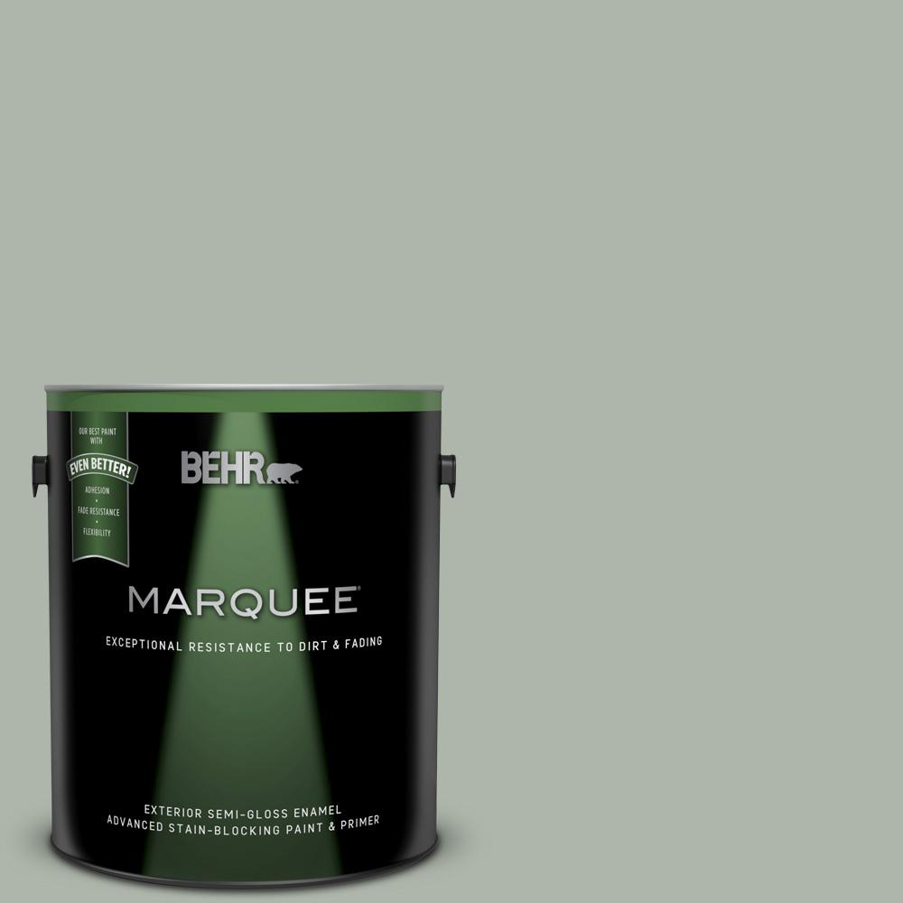 BEHR MARQUEE 1 gal. ICC56 Green Tea SemiGloss Enamel Exterior Paint