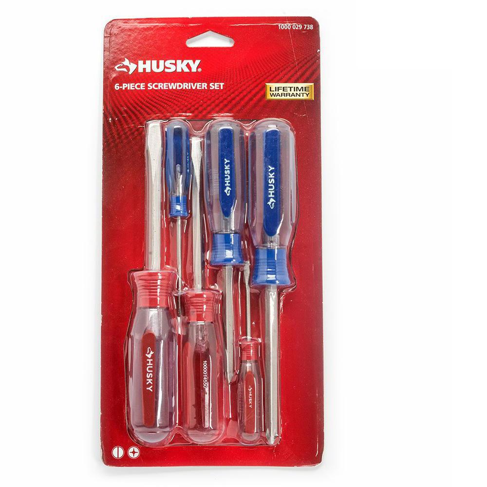 Husky Variety Screwdriver Set (6-Piece)-H6PCSDS - The Home Depot