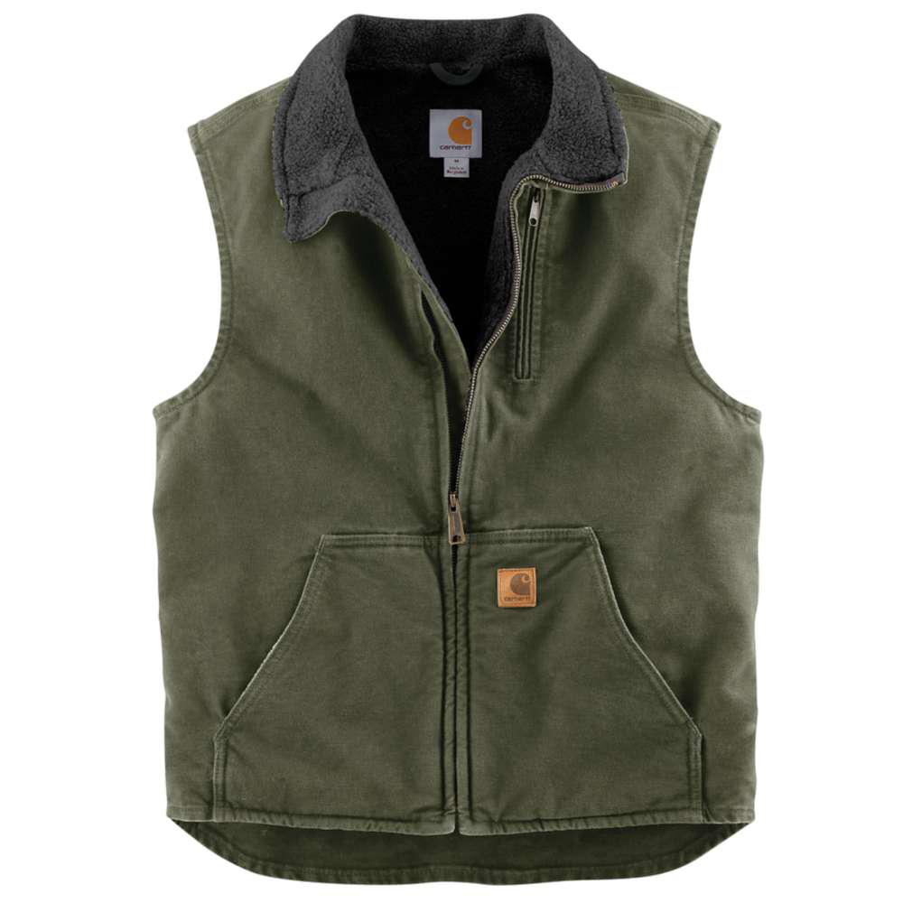 UPC 886859993447 product image for Carhartt Men’s Regular Large Moss (Green)/Black Cotton Lightweight Vests | upcitemdb.com