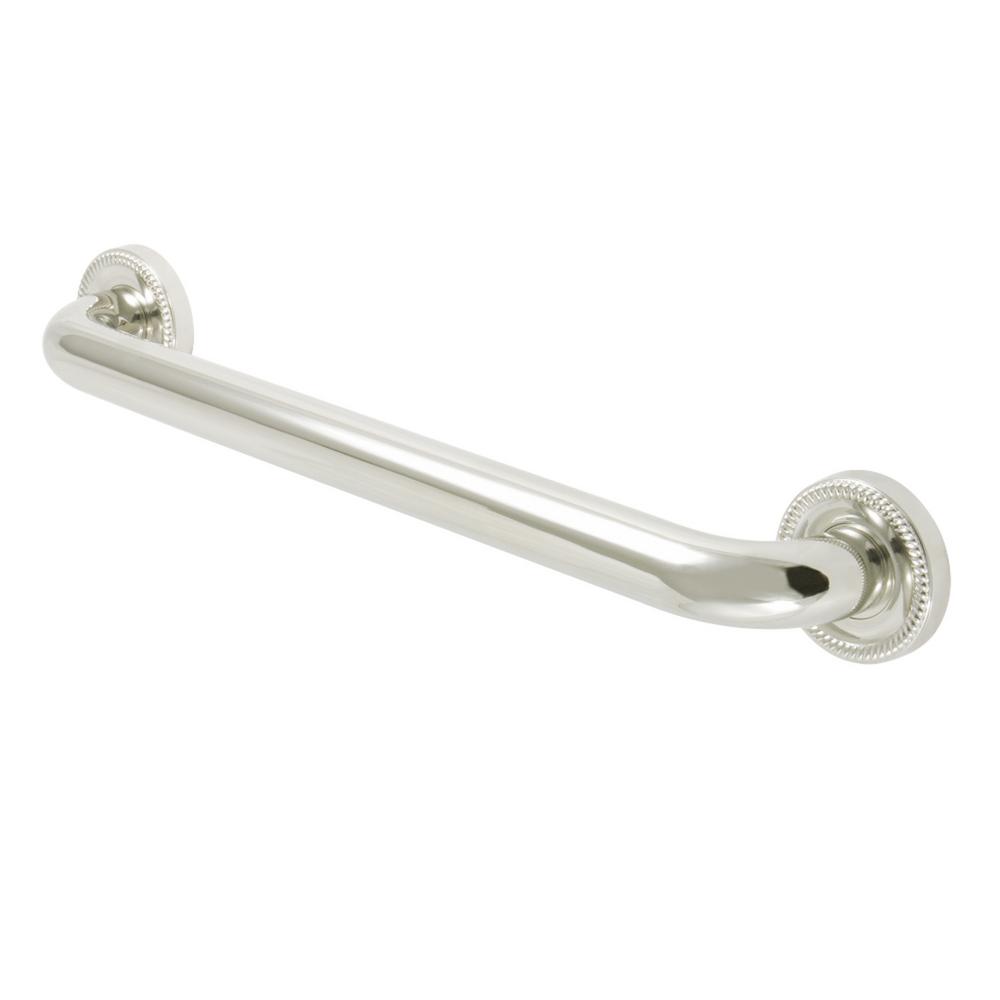 Kingston Brass Camelon 16 in. x 11/4 in. Grab Bar in Polished Nickel
