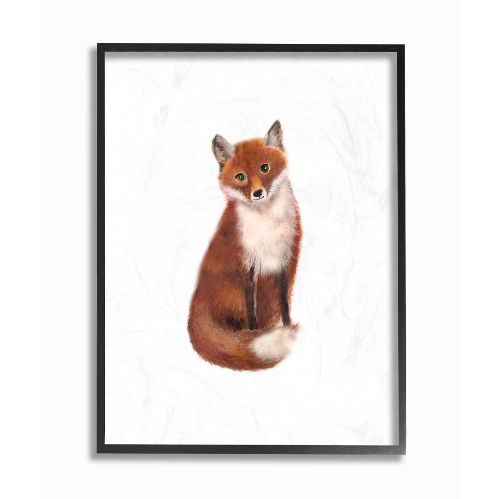 The Stupell Home Decor Collection 11 In X 14 In Red Fox Watercolor Illustration By Studio Q Wood Framed Wall Art Brp 2053 Fr 11x14 The Home Depot
