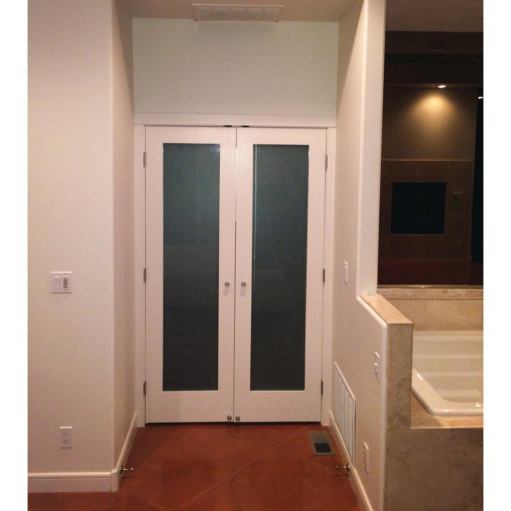 Krosswood Doors 48 In X 80 In Craftsman Shaker 1 Lite Satin Etch