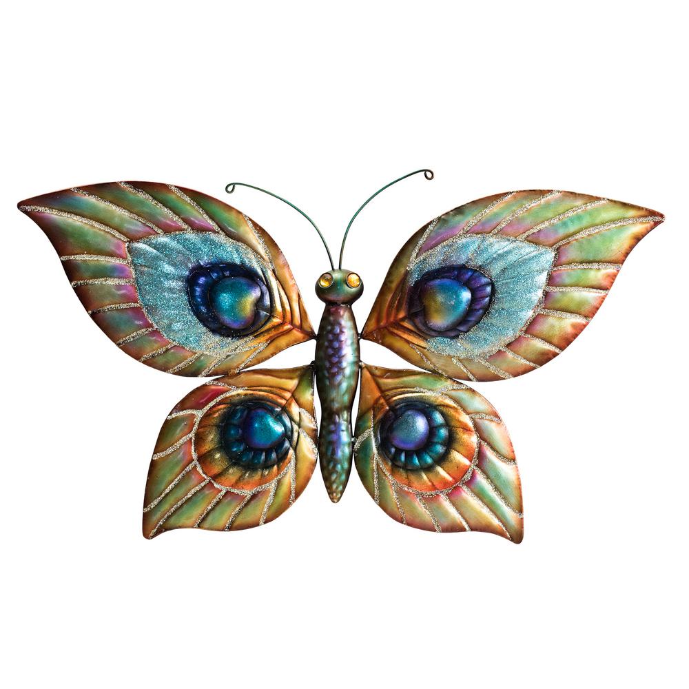Sunjoy Peuter Decorative Butterfly And Dragonfly Wall Art D110007900 The Home Depot