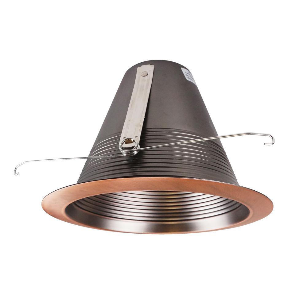 NICOR 6 in. Bronze Airtight Cone Baffle Trim, Fits 6 in. Housings