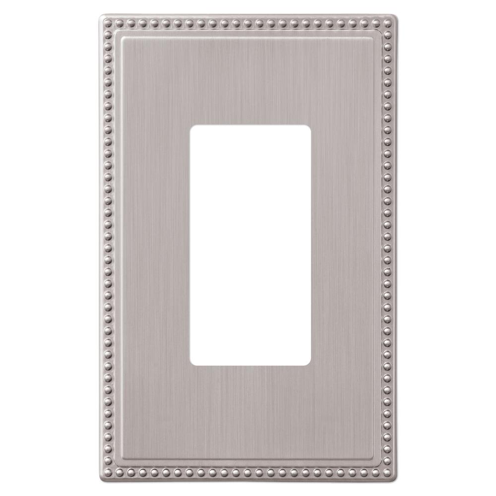 Amerelle Perlina 1Decora Wall Plate, Brushed Nickel645RBN The Home