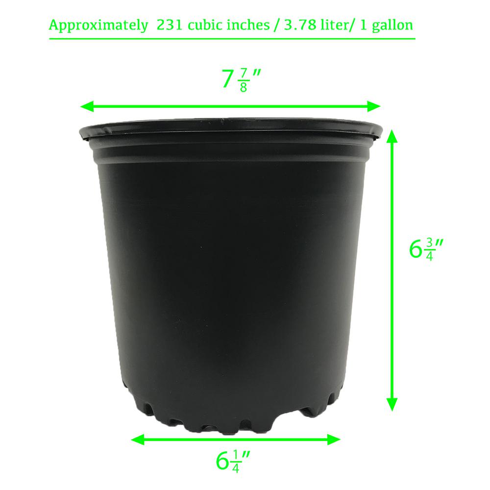 1 Gallon Plastic Nursery Pot 20 Pack Pots Flower Plant Outdoor Garden Planter eBay