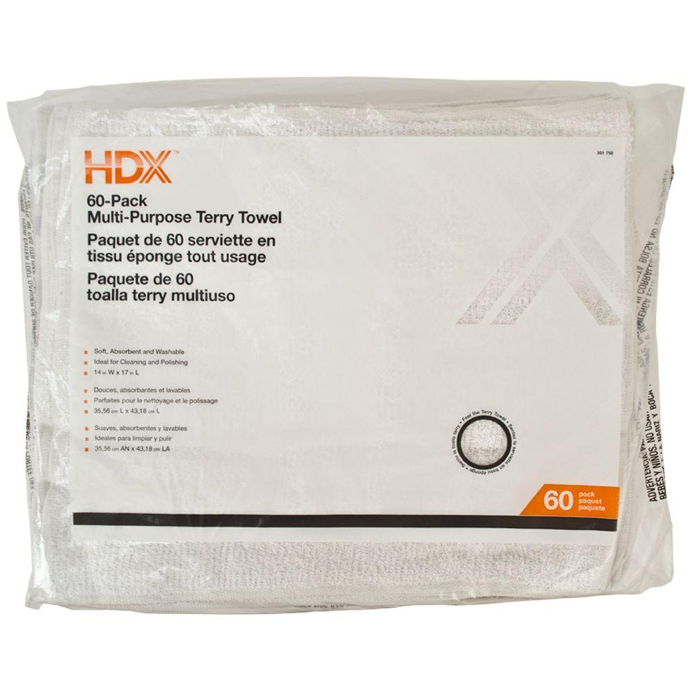 HDX Terry Towels (60Pack)7660 The Home Depot