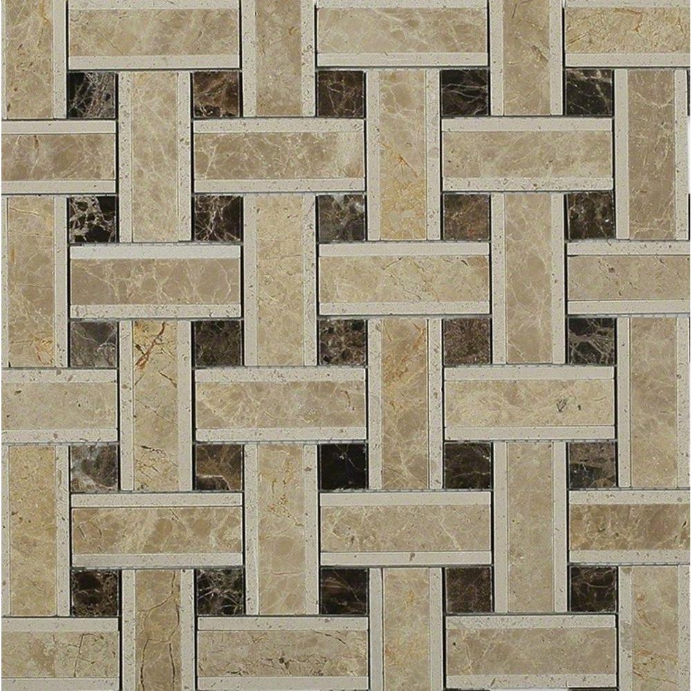 Brown Hallway Floor Tile Flooring The Home Depot Yarn Woven Wood Polished Marble Tile 3 In X 6 Sample