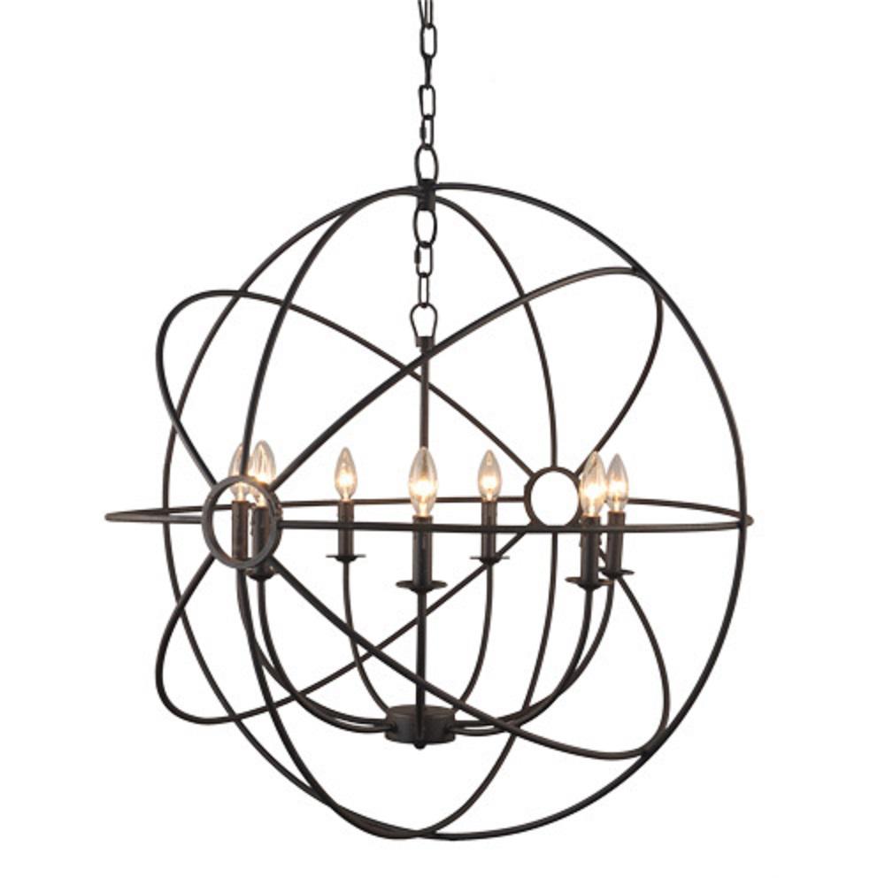 Infinity 7 Light Rustic Bronze Mini Chandelier
