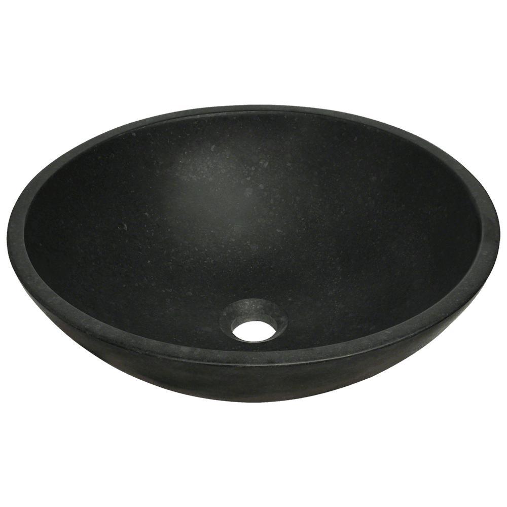 MR Direct Stone Vessel Sink in Honed Basalt Black Granite854 The