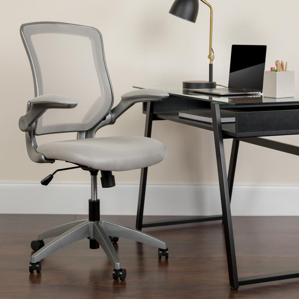 Flash Furniture Mid Back Gray Mesh Swivel Task Chair With