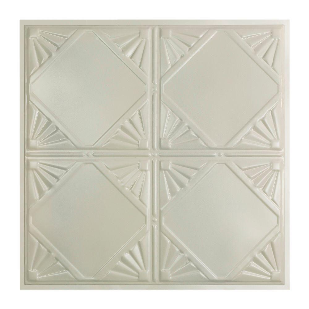 Great Lakes Tin Erie 2 ft. x 2 ft. Layin Tin Ceiling Tile in Antique WhiteY5602 The Home Depot