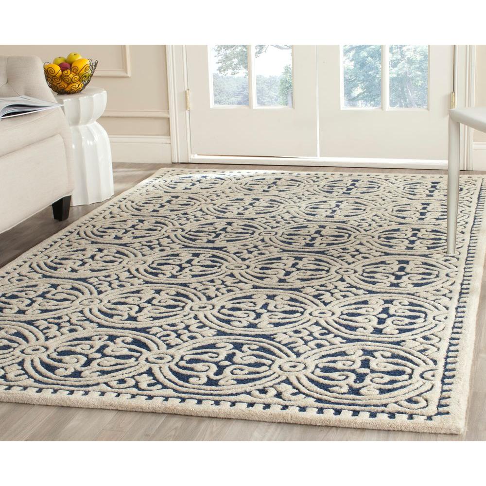 Safavieh Cambridge Navy Blue Ivory 10 Ft X 14 Area Rug Safavieh Cambridge Navy Blue Ivory 10 Ft X 14 Area Rug