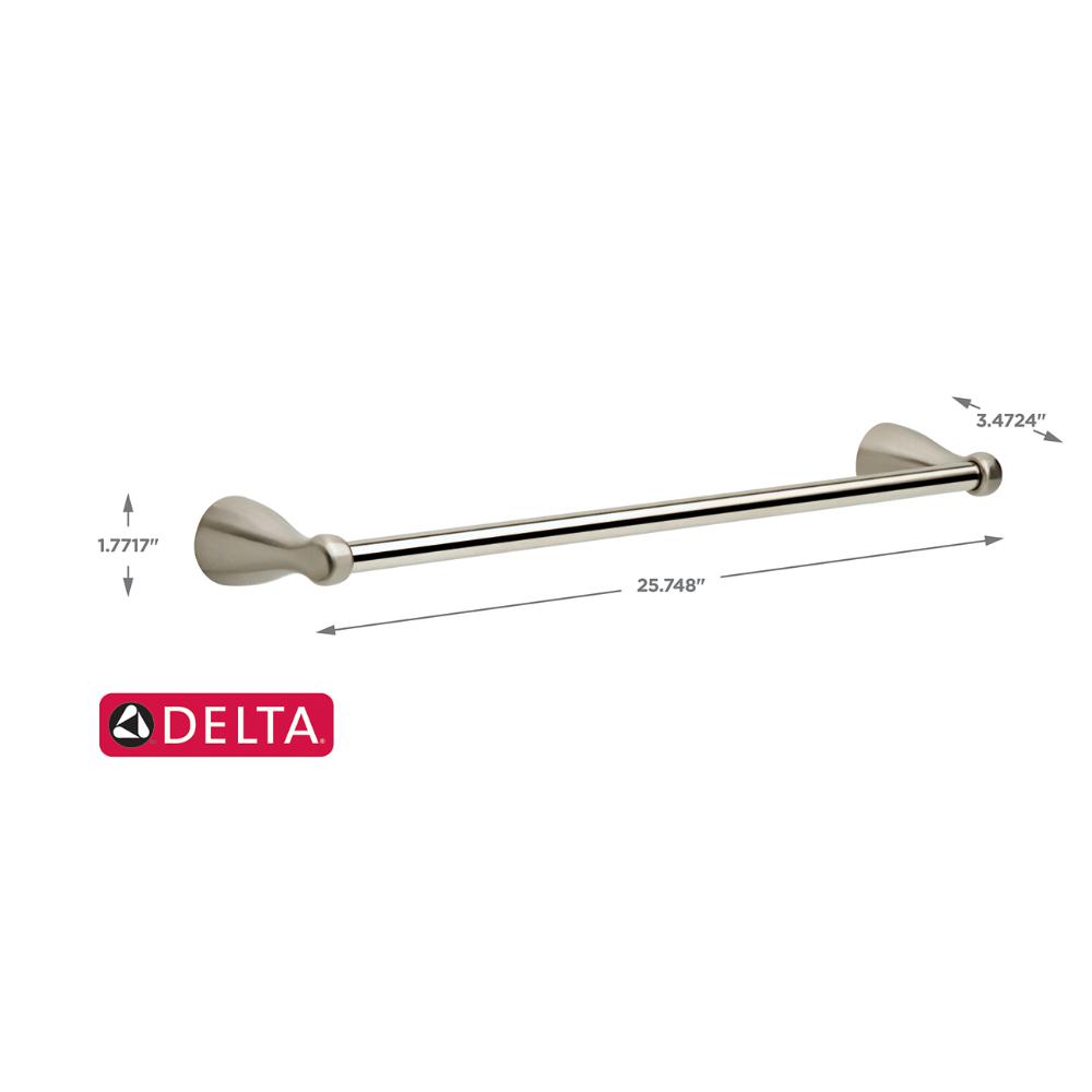 Towel Bar in Chrome FND24-PC Delta Foundations 24 in