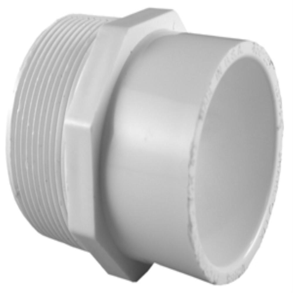 Charlotte Pipe 2 in. x 1-1/2 in. PVC Sch. 40 MPT x S Male Reducer