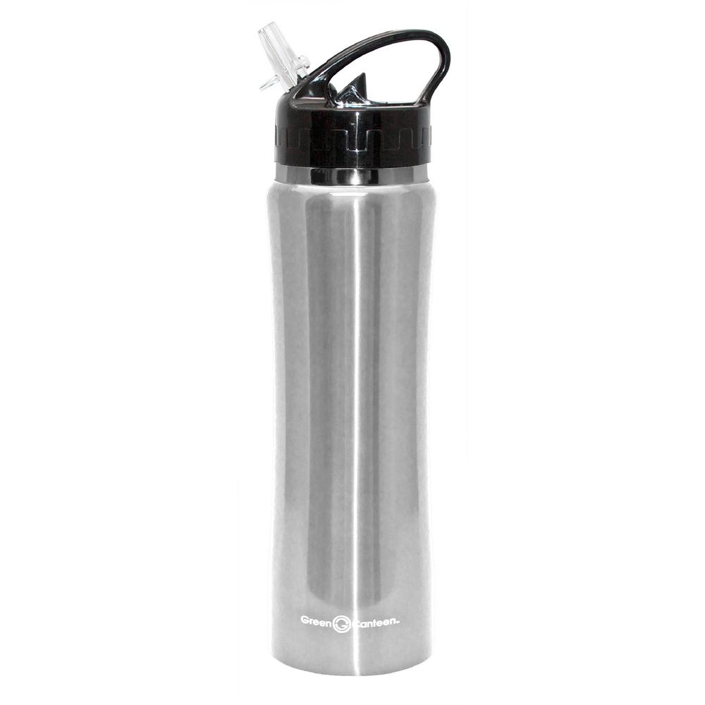 Green Canteen 25 oz. Silver Stainless Steel Double Wall Thermal Vacuum ...