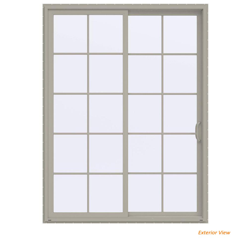 Jeld Wen 72 In X 96 V 4500 Contemporary Desert Sand Vinyl Right Jeld Wen 72 In X 96 V 4500 Contemporary Desert Sand