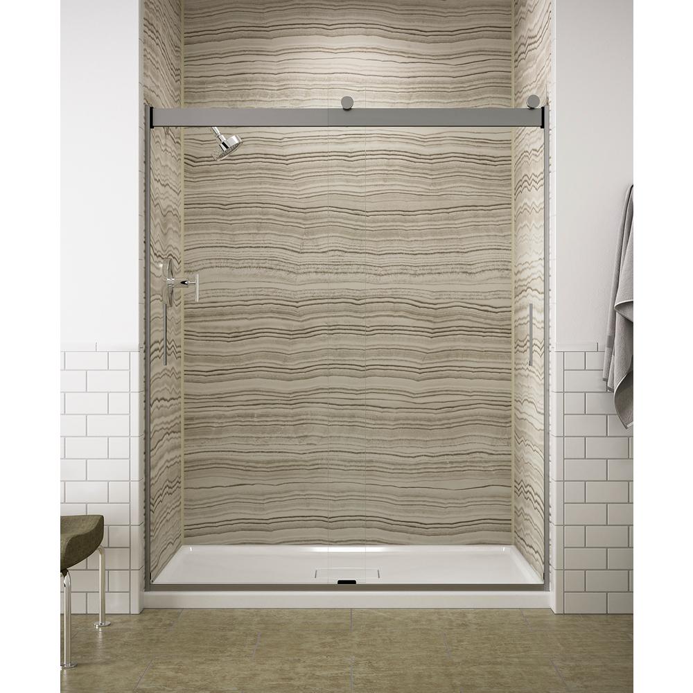 Kohler Levity 59 In X 74 In Frameless Sliding Shower Door In Silver