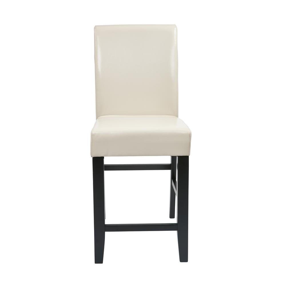 Osp Home Furnishings 24 In Cream Bonded Leather Parsons Barstool Cream Bonded Leather Parsons Barstool