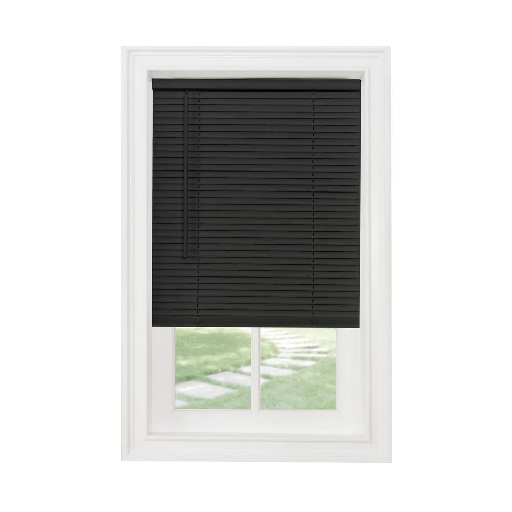 Achim Cordless GII Morningstar 1" Light Filtering Mini Window Blind 48x64 - Black