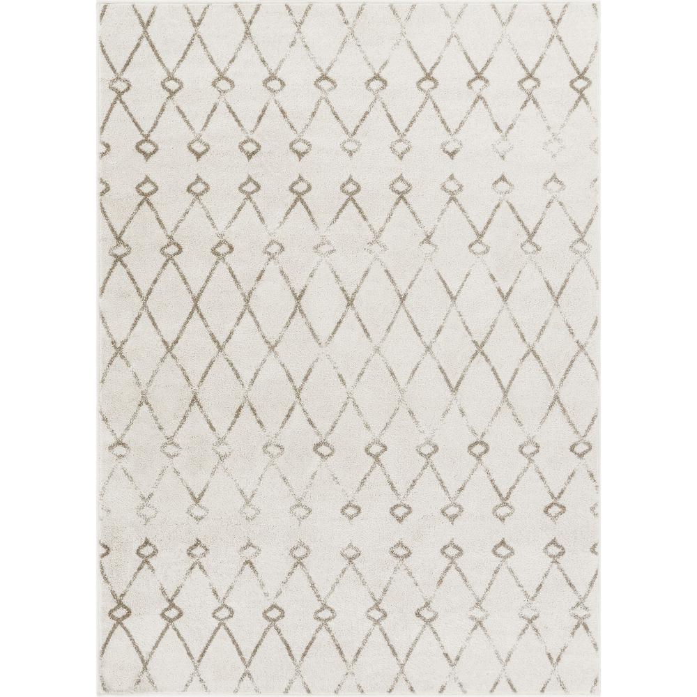 Well Woven Serenity Pione Ivory Modern Moroccan Trellis 7 Ft 10 In X 9 Area Rug