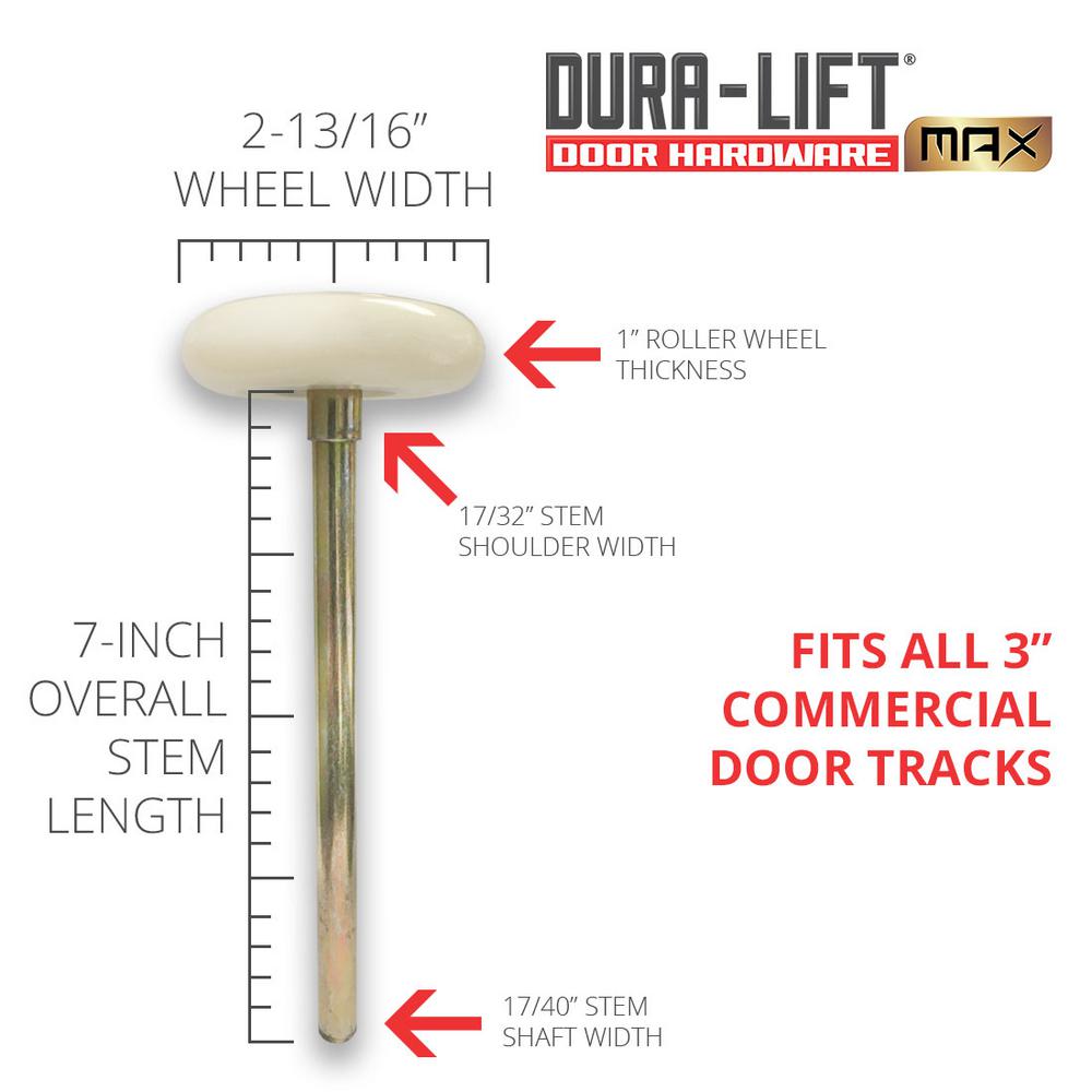 Dura Lift Ultra Life Max 3 In Nylon Garage Door Roller 7 In